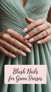 Blush Nails for Green Dresses Blush Nails for Green Dresses