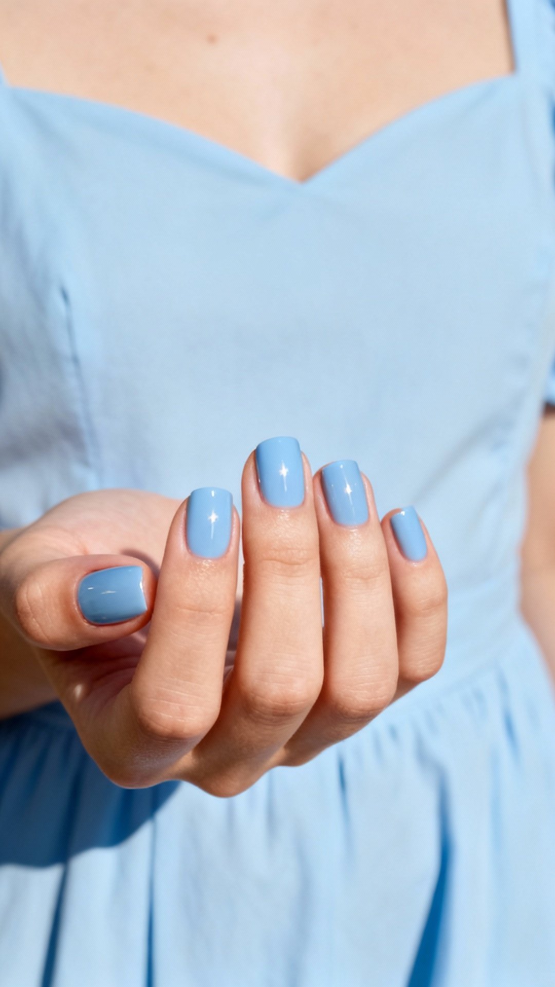 Classic Baby Blue Nails