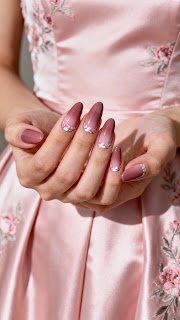 Mauve or Dusty Rose Nails Mauve or Dusty Rose Nails