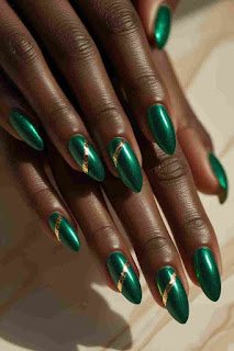 Emerald Green with Metallic Foil Details Emerald Green with Metallic Foil Details
