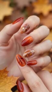 Autumn Nails Almond Shape