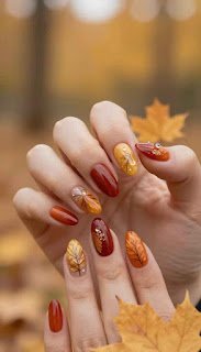 seasonal nail art for autunm seasonal nail art for autunm