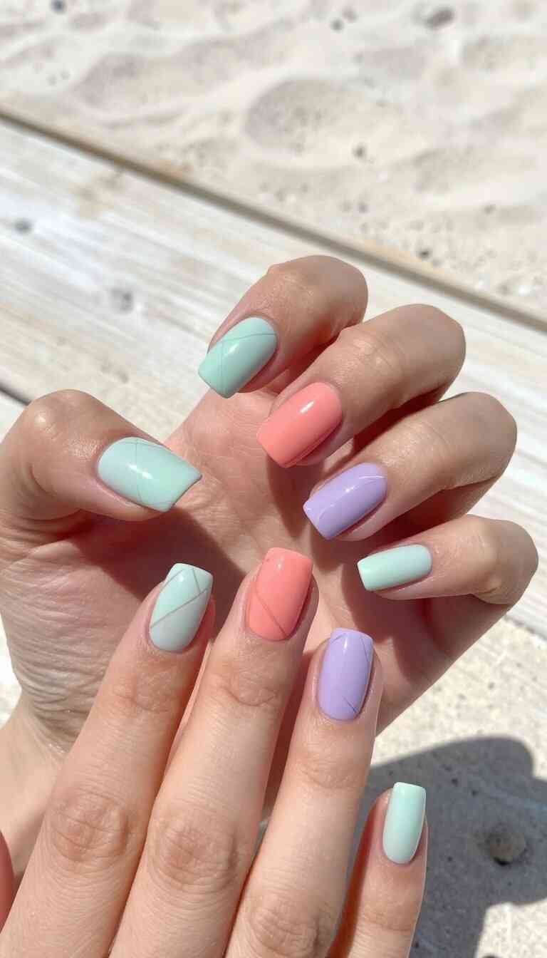 Summer nails 2026 square simple