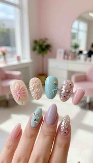 almond nail art almond nail art