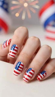 american flag nail art american flag nail art