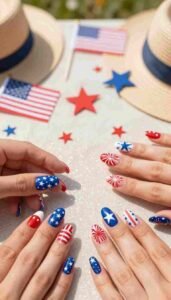 forth of july nail designs