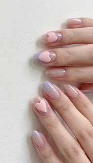 heart-shaped nails heart-shaped nails