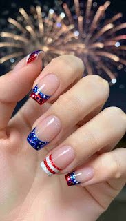 sparkly fourth of july nails sparkly fourth of july nails