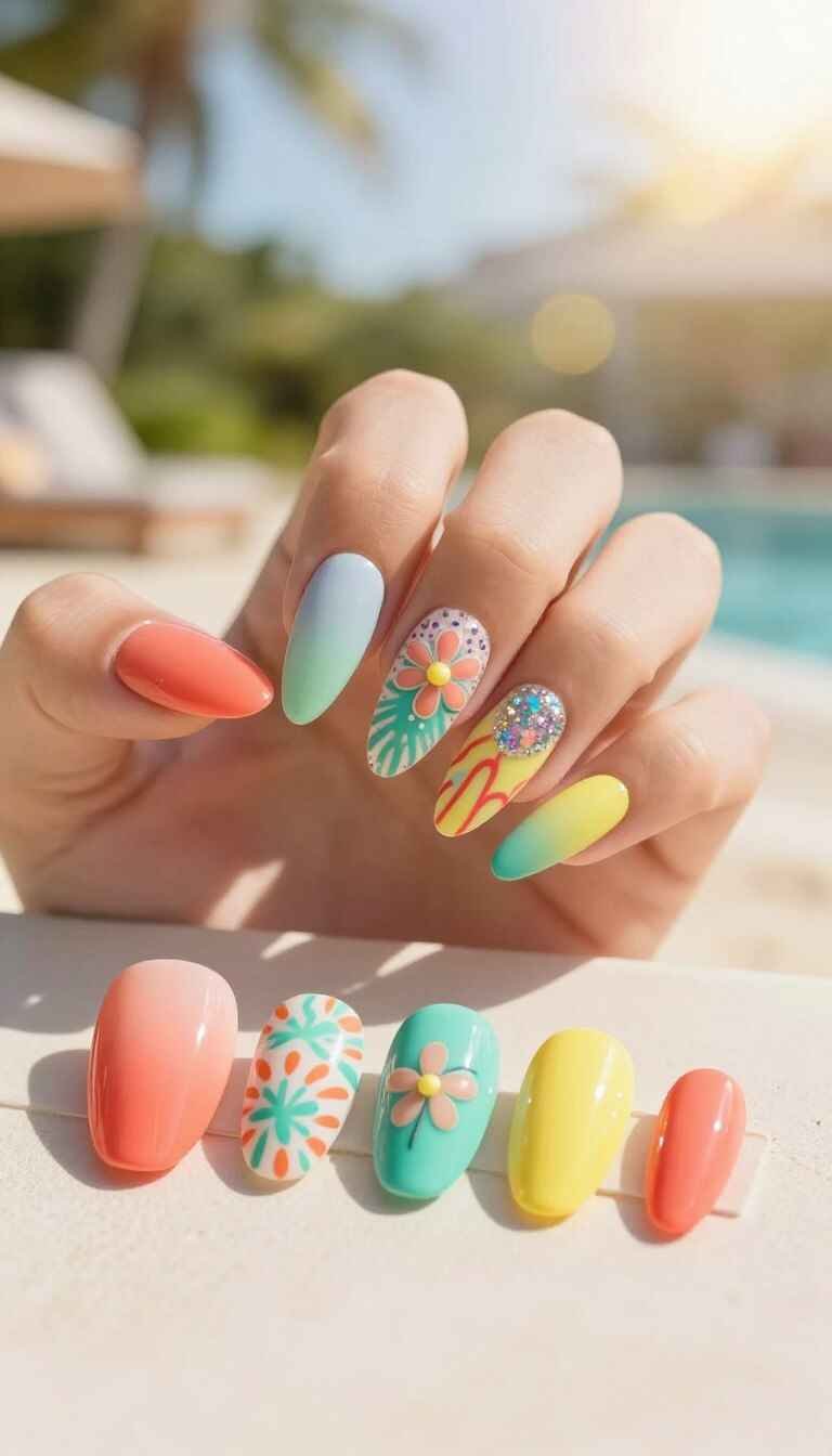 summer nails 2026 almond shape