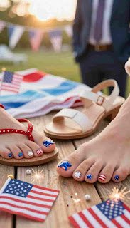 independence day pedicure ideas independence day pedicure ideas