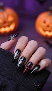 spooky spider nails spooky spider nails