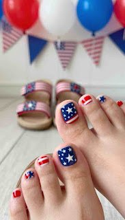 star-spangled pedicure star-spangled pedicure