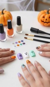 diy halloween manicure