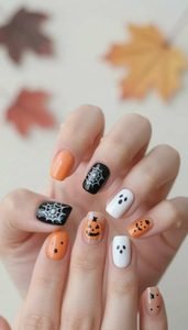 simple halloween nails